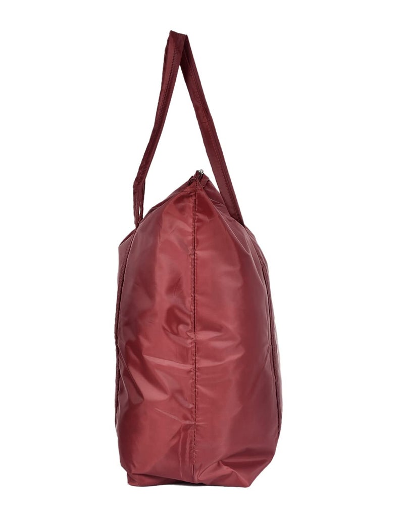 Kuber Industries Kuber Industries Polyster Storage Bag Organizer for Clothes Grocery Vegetables Stationery with 1 Small Pocket Handle Pack of 3 Maroon47LUG01260 - Image 4