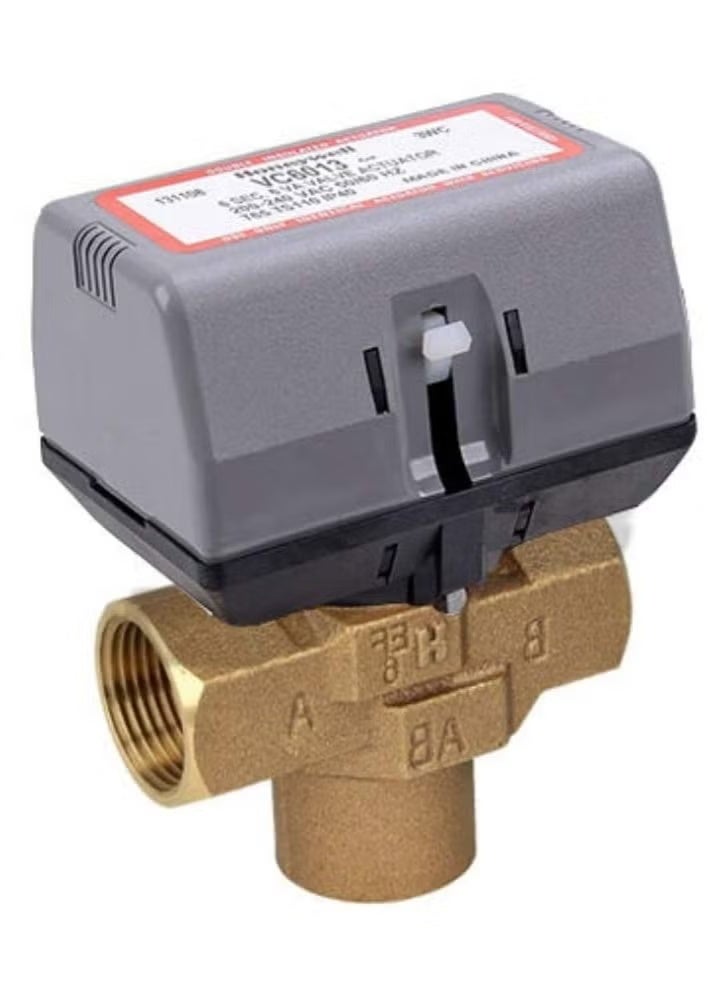 Honeywell Actuator Valve 3-Way 1/2" inch Honeywell 6Sec 6VA Electric VC with Cable for Chiller Water AC Systems, VA6013 FCU ON/OFF Balanced 220V - Image 1