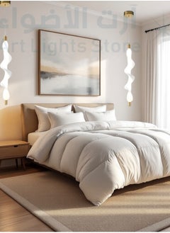 Generic Modern gold and white ceiling chandelier with three LED lights, 60 cm, 12 watts  - Image 2