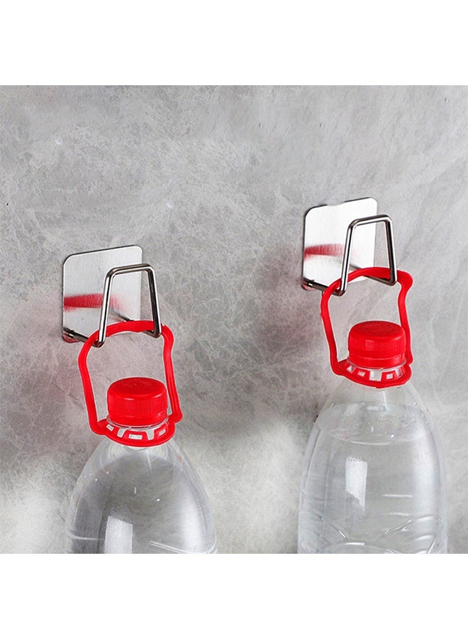 2pcs Premium Stainless Steel Sink Sponge Holder - Strong Adhesive, Effortless Drain-Drying, Space-Saving Wall-mounted Hooks, Versatile Kitchen Storage Organizer for Clean & Tidy Countertops - Image 4