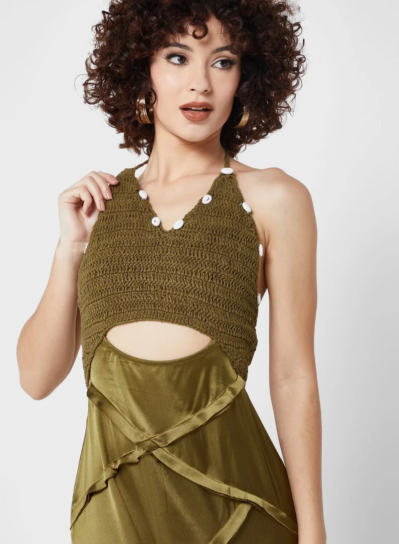 Never fully Dressed Halter Neck Cut Out Detail Dress