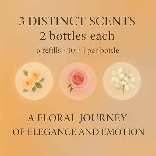 KESOCI Car Air Freshener Refill Liquid Set of 6 x 10 ML – Smart Car Air Freshener Refill – Car Fragrance Refill – Car Diffuser Refill - Image 3