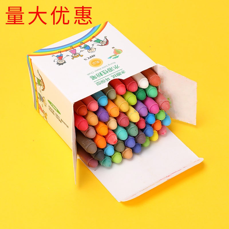 Teacher Water-Based Chalk Kidsren'S Teaching Colorfulful Bright Environmentally Friendly Dust-Free Baby Brush Water-Soluble Erasable Chalk - Image 2