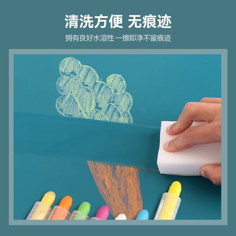 Teacher Water-Based Chalk Kidsren'S Teaching Colorfulful Bright Environmentally Friendly Dust-Free Baby Brush Water-Soluble Erasable Chalk - Image 5