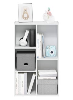 Gogoya 5 Cube Storage Shelf Organizer Bookshelf with Back Panel,Modern Wood Cube Storage Organizer for Living Room, Bedroom, Kids Room,Easy Assembly,White  - Image 1