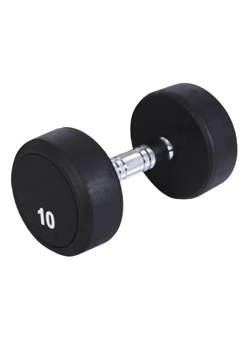 بلا نهاية دامبل ثابت 10 كجم (22 رطل) من إندلس – وزن حديدي مغلف بالمطاط لتدريب القوة واللياقة وكمال الأجسام – قبضة مانعة للانزلاق وتصميم آمن – مثالي للجيم المنزلي للرجال والنساء - Image 1