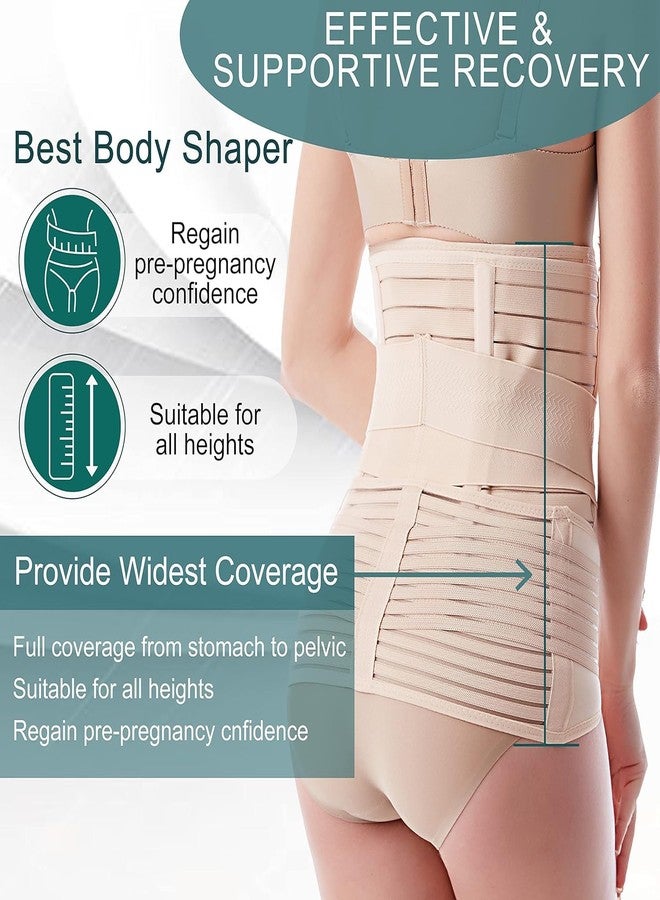 Sifoz 3 in 1 Postpartum Support - Recovery Belly Belt Free Size Abdominal Support for post Delivery, Slimming Waist, Lower Back Pain, Tummy Reduction Belt For Belly After Delivery C-Section (Skin) - Image 4