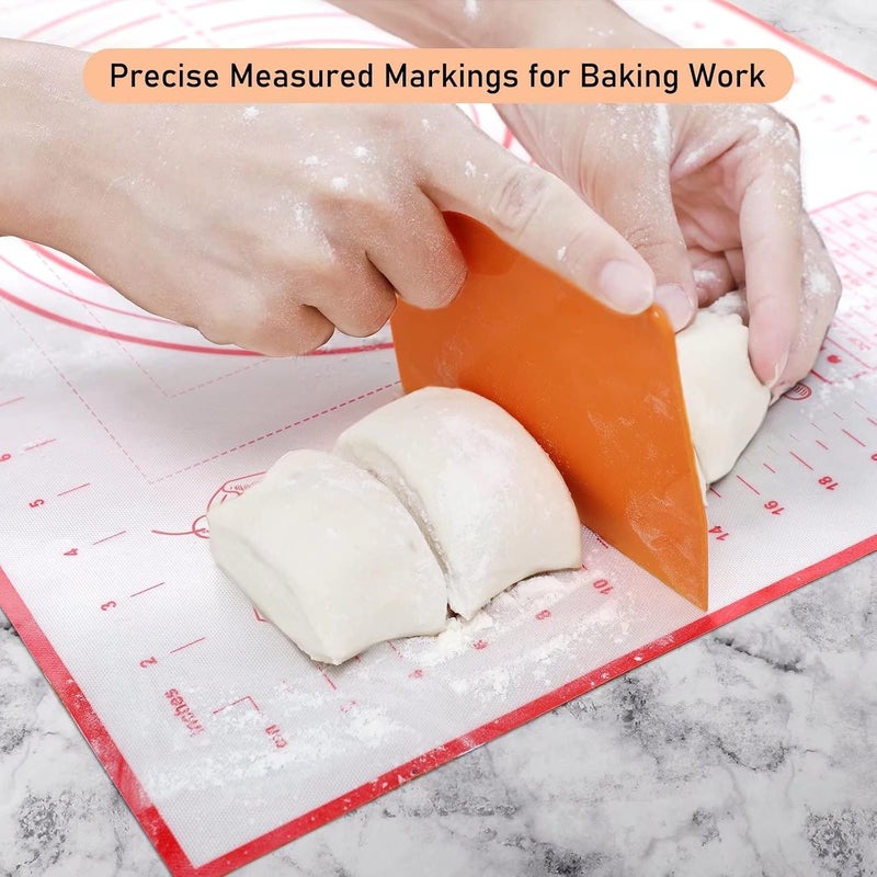 QUELLANCE Silicone Pastry Mat Non Slip with Measurements 16x24 - Large Thick Non Stick Baking Mat for Rolling Dough, Pie Crust, Fondant, Pizza and Cookies - Easy to Clean - Image 5