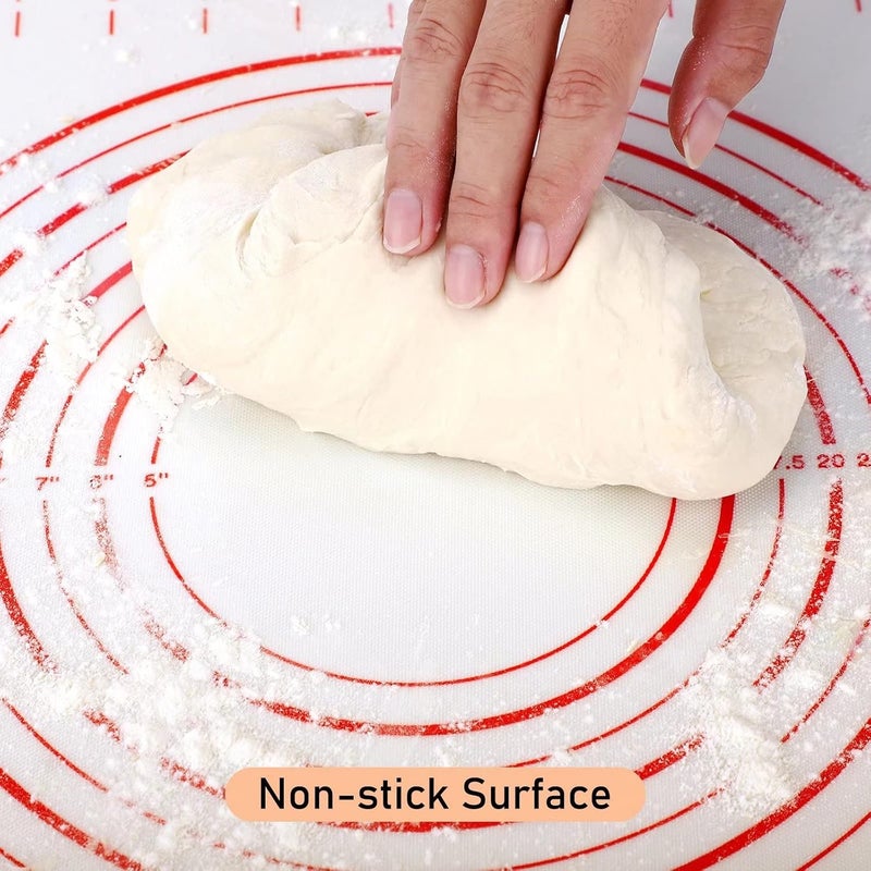 QUELLANCE Silicone Pastry Mat Non Slip with Measurements 16x24 - Large Thick Non Stick Baking Mat for Rolling Dough, Pie Crust, Fondant, Pizza and Cookies - Easy to Clean - Image 3