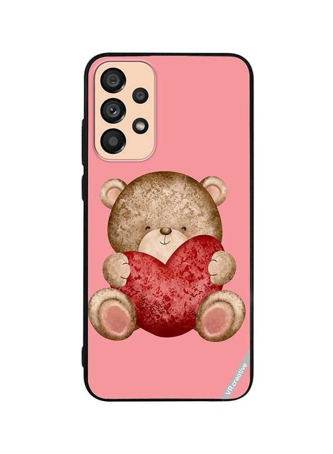 VR CREATIVE Protective Case Cover For Samsung Galaxy A53 5G Bear Love Design Multicolour - Image 1