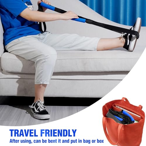 Homymusy 42 Inch Leg Lifter,Leg Lifter After Hip Replacement with Large Foot Loop,Mobility Aid for Disables and Elderly,Leg Lifter Strap for Knee Replacement Recovery Aids(Black) - Image 4