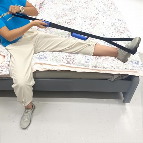 Homymusy 42 Inch Leg Lifter,Leg Lifter After Hip Replacement with Large Foot Loop,Mobility Aid for Disables and Elderly,Leg Lifter Strap for Knee Replacement Recovery Aids(Black) - Image 1