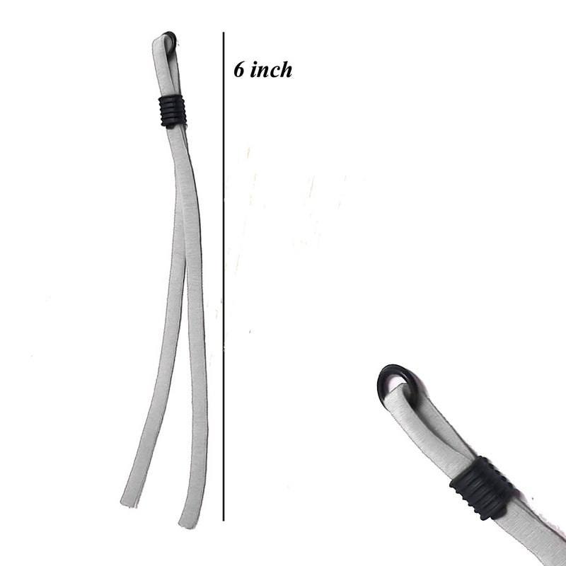 Aakriti Aakriti Elastic Band Cord with Adjustable Buckle Stretchy Earloop Lanyard Earmuff Rope Sewing Elastic Cord with Adjustable Flat Buckles for DIY Craft and Mask Making (White, 100) - Image 2