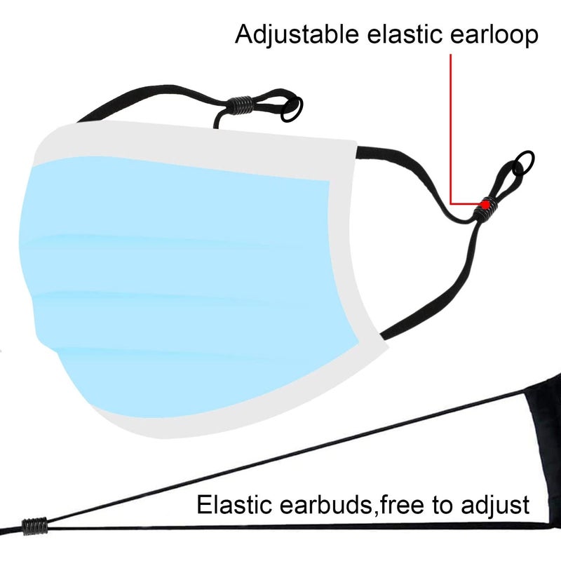 Aakriti Aakriti Elastic Band Cord with Adjustable Buckle Stretchy Earloop Lanyard Earmuff Rope Sewing Elastic Cord with Adjustable Flat Buckles for DIY Craft and Mask Making (White, 100) - Image 5
