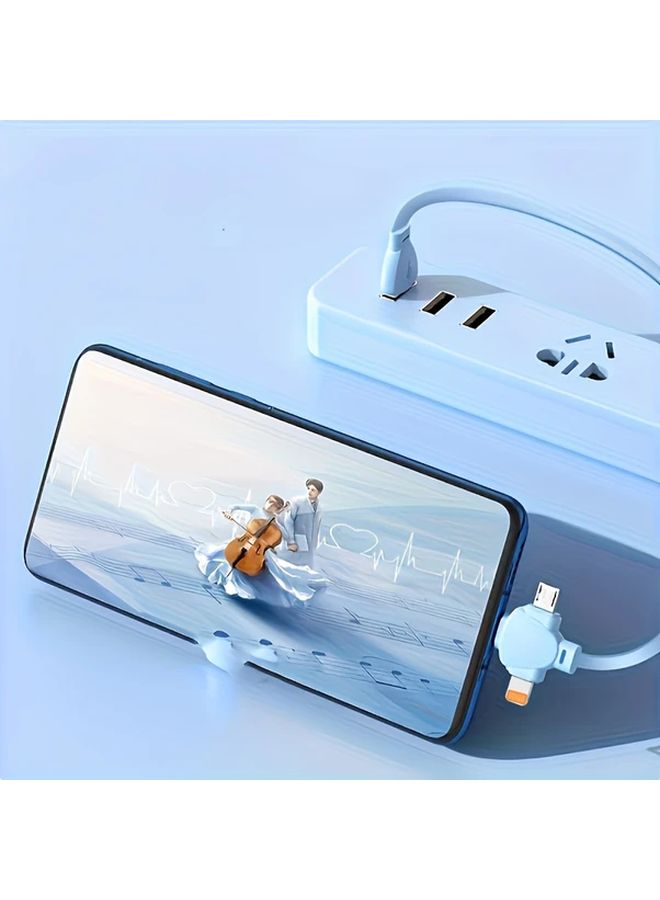 بلو 3 في 1 كابل شحن USB لأيفون مايكرو تايب سي محمول ومضغوط 20 واط - Image 5