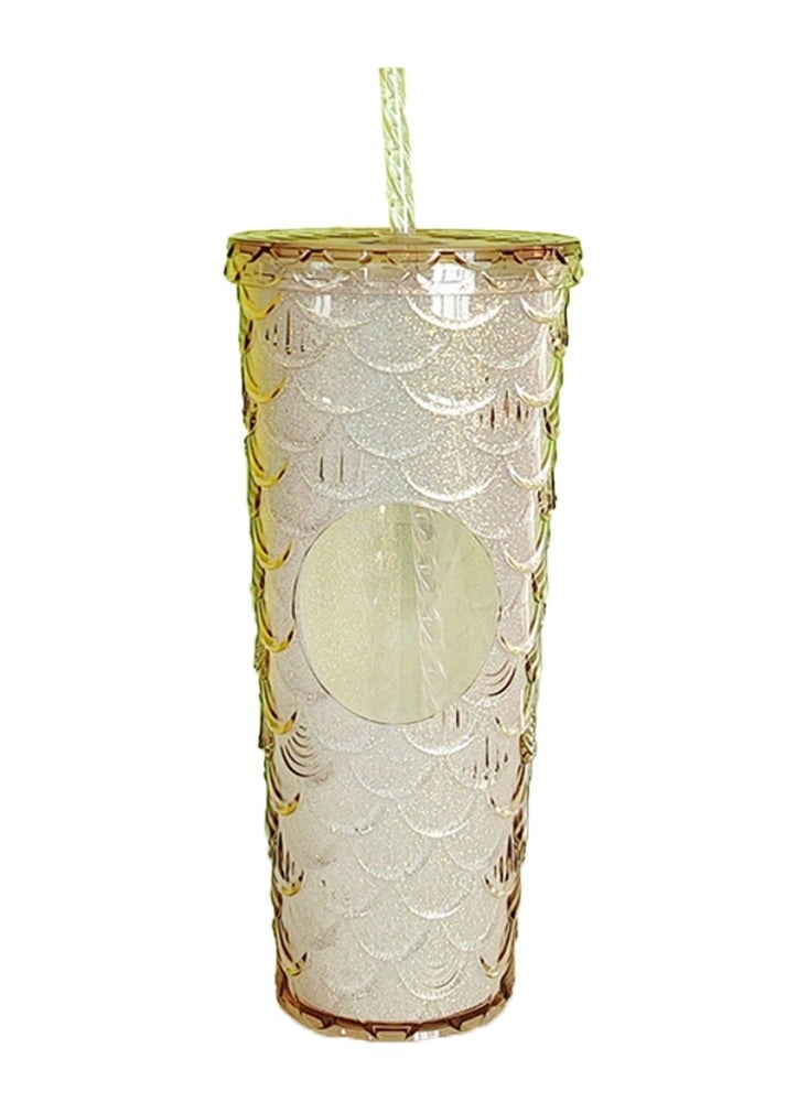 Star Babies Shiny Bling Glitter Dimend Bottle with Lid and Straw Stainless Steel Thermal Water Bottle 750ml - Image 1