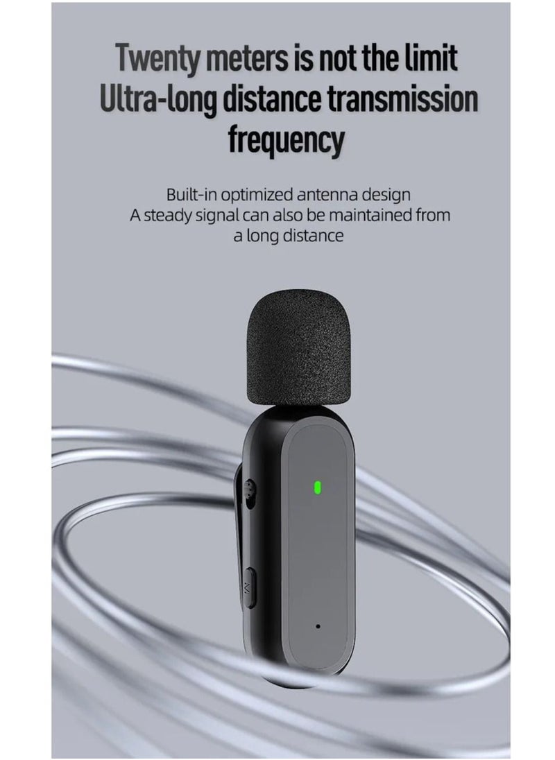 Generic - Tech Wireless Lavalier Microphone for USB C Smartphone Plug and Play Mini Mic with Charging Bin Earbud for YouTube TikTok Live Streaming Gaming - Image 1