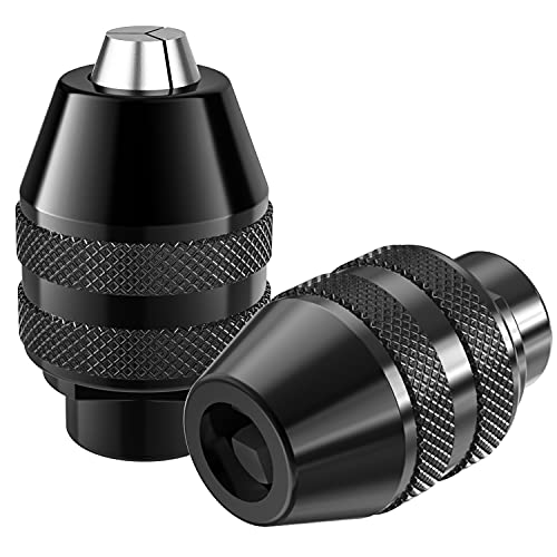Mellbree 2-Pack Keyless Chuck, 1/32" to 1/8" Replacement 4486 Drill Keyless Bit Chuck Shank Rotary Tool Quick Change Adapter Kit Compatible for Dremel 4486 Model 395 3000 4000 4300 8220 3000 7300 Multipro - Image 1