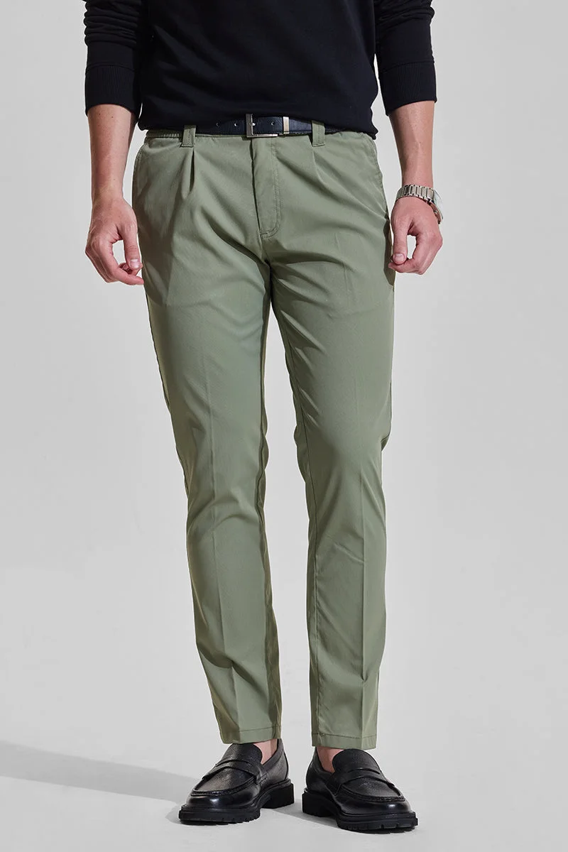 SNITCH بنطلون زيتوني بقصة ضيقة