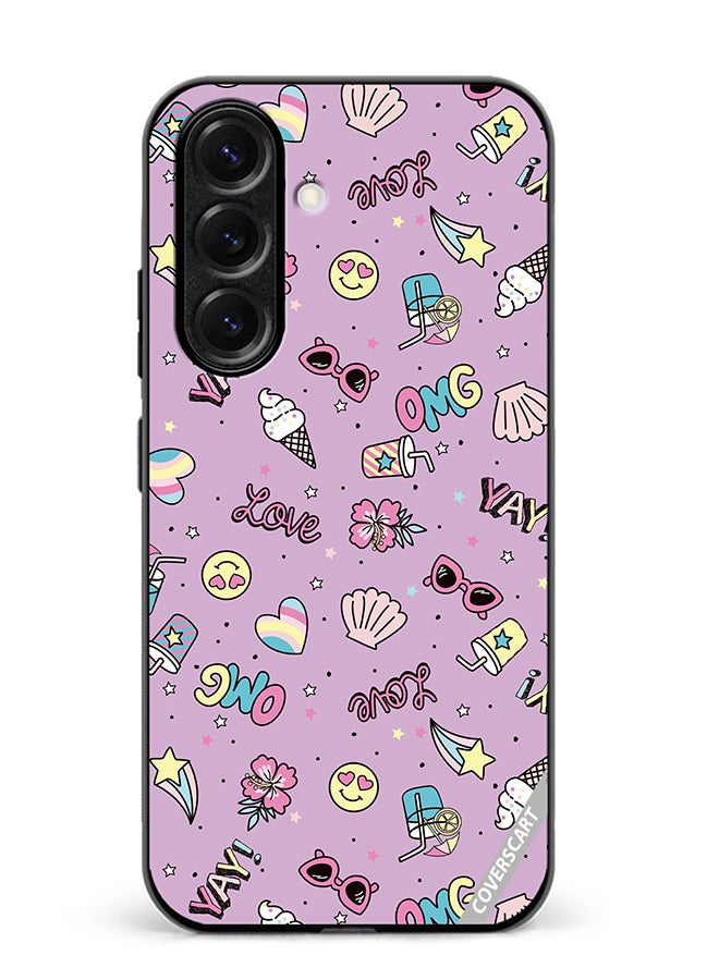 VR CREATIVE Protective Case Cover For Samsung Galaxy S25 Plus Cute Star Girl Design Multicolour