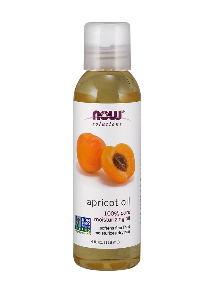 NOW Apricot Kernel Oil, 4 fl oz, 100% Pure, Moisturizes & Nourishes Skin