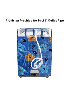 E-Retailer ERetailer Exclusive Polyester Combo Set of 1 Pc Front Load Washing Machine Cover and 1 Pc Foldable Laundry Bag ColorBlue DesignFloral Set Contains2 Pcs  - Image 3