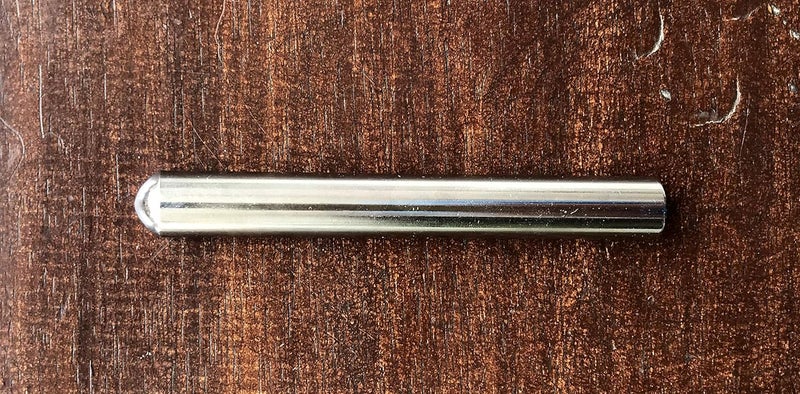 Vadyam Sliding Silver Steel Chrome Rod Bar for Mohan Veena and Hawaiian Guitar 5 Inch - Image 1
