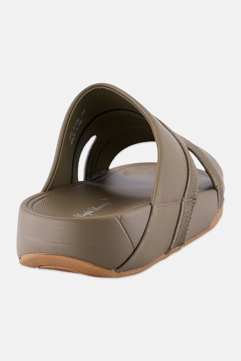 English Laundry Men Slip On Arabic Sandals, Olive - Image 2