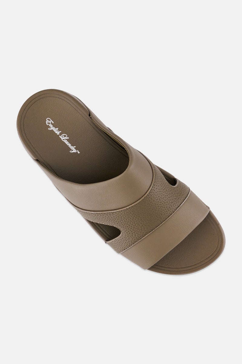 English Laundry Men Slip On Arabic Sandals, Olive - Image 3