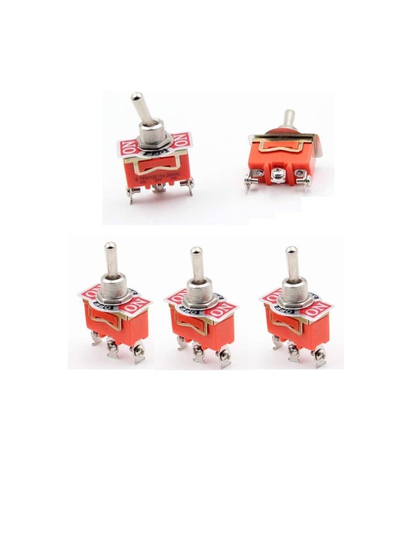 Generic - Switches Store, Mechanical & Electrical Toggle Rocker Push Limit Switches for DIY Projects .Pack of 5 (Toggle Switch Three Position) - Image 1