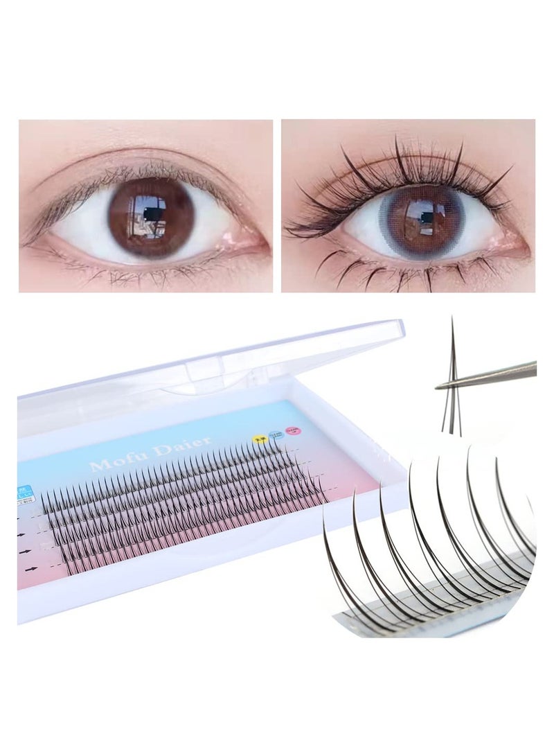 SYOSI False Eyelashes Individual Lashes 8/9/10/11/12mm Single Cluster Eyelash Extension Supplies Eyelashes Natural Look Manga Lashes Health Fake Wispies Eyelashes Anime Fairy Bottom Lashes, Black - Image 1