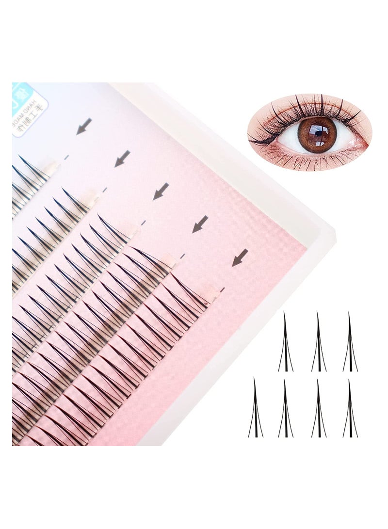 SYOSI False Eyelashes Individual Lashes 8/9/10/11/12mm Single Cluster Eyelash Extension Supplies Eyelashes Natural Look Manga Lashes Health Fake Wispies Eyelashes Anime Fairy Bottom Lashes, Black - Image 5