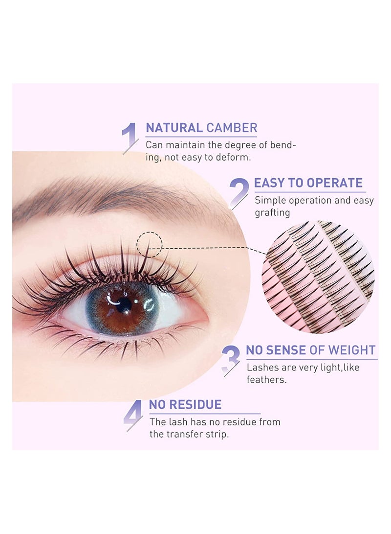 SYOSI False Eyelashes Individual Lashes 8/9/10/11/12mm Single Cluster Eyelash Extension Supplies Eyelashes Natural Look Manga Lashes Health Fake Wispies Eyelashes Anime Fairy Bottom Lashes, Black - Image 3
