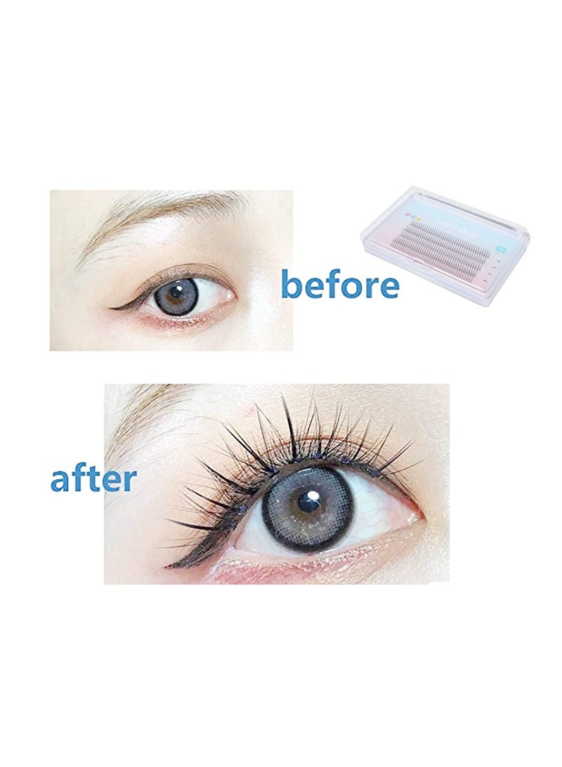 SYOSI False Eyelashes Individual Lashes 8/9/10/11/12mm Single Cluster Eyelash Extension Supplies Eyelashes Natural Look Manga Lashes Health Fake Wispies Eyelashes Anime Fairy Bottom Lashes, Black - Image 2