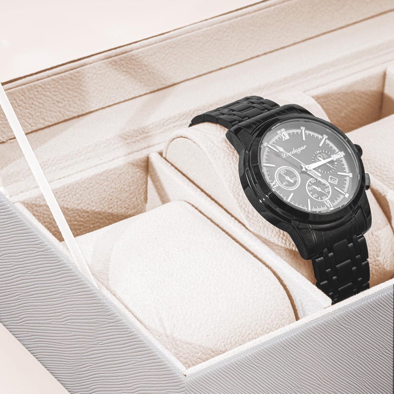 ProCase Watch Box, 6 Slot Mens Watch Case, Watch Storage Holder Organizer, Watch Display Case with Glass Lid, Anniversary Birthday Valentine Gifts for Men Women -6 Slot, White - Image 5