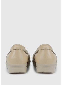 eclipse Beige Leather Women's Shoes  - Image 4