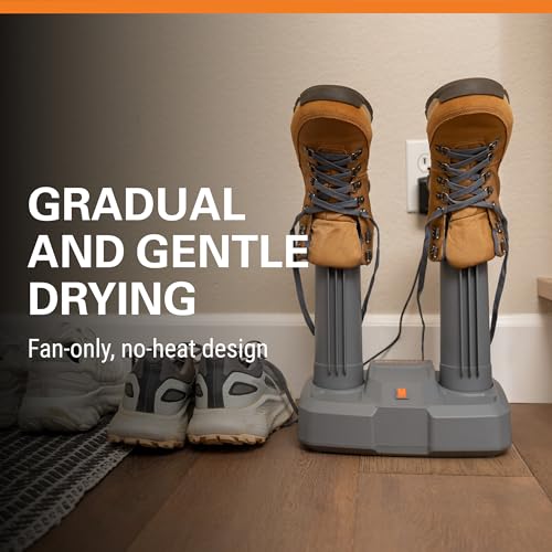 DryGuy Footwear Dryer NoHeat FanDriven Shoe Dryer for Hiking Cleats and Dress Shoes Gentle Airflow Compact Quiet Design with 2 Universal Drying Ports and 6Foot Power Cord - Image 3