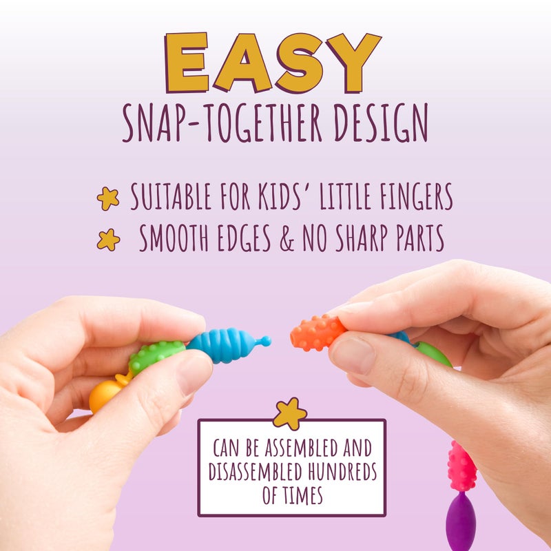 Orian Pop Beads Jewelry Making Kit for Girls, 550+ Piece Set for Girls Ages 3 and Up,Colorful Snap Beads,Bracelet,Necklaces and Rings Unicorn Gift Bag - Image 4