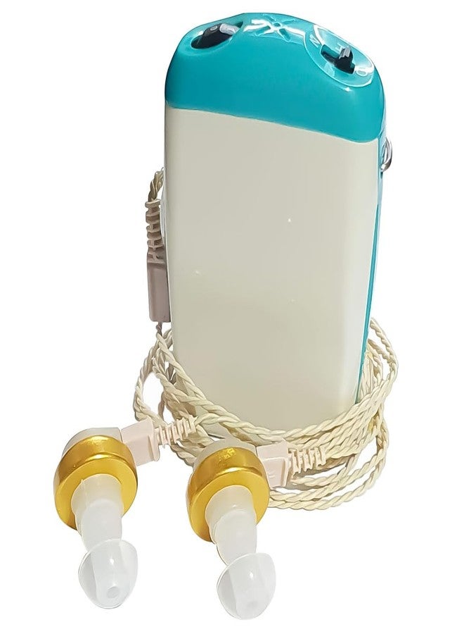 أف سي أس جهاز السمع الشخصي FCS F-18 موديل الجيب، مكبر صوت للأذنين مع مجموعة سلك ثنائي الدبابيس باللون البيج مناسب للبالغين وكبار السن الذين يعانون من ضعف سمع خفيف إلى متوسط (ضمان البائع لمدة 3 أشهر). - Image 1