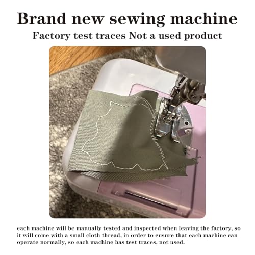 Marirao Sewing Machine for Beginners, Portable Mini Small Sewing Machine with 50 Pcs Fabric and 32 Pcs Sewing Threads Kit, 12 Built-in Stitches 2 Speed with Foot Pedal - Image 5