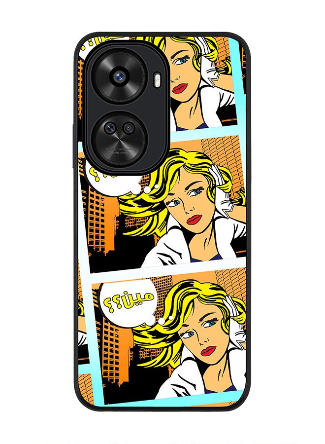 Stylizedd Rugged Black edge case for Huawei nova 12 SE / Huawei nova 11 SE 4G, Slim fit Case Flexible Anti Drop TPU Gel Thin Cover - Meen (Comic Strip) - Image 1