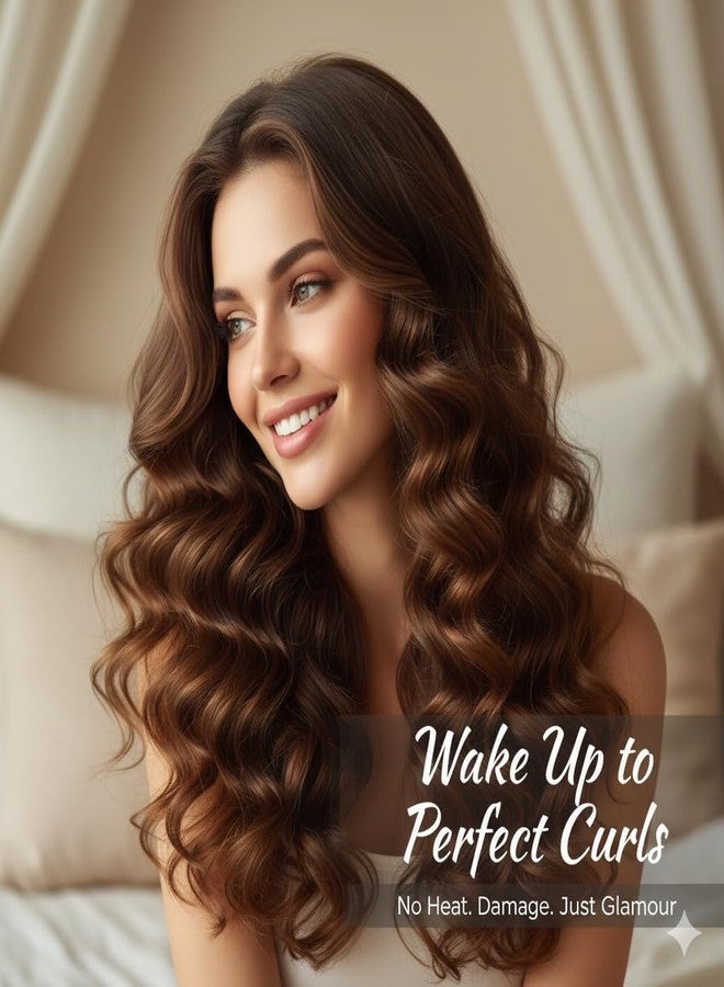 MBKOH Heatless Hair Curler for Women – Satin Curling Rod Headband with Accessories | No-Heat Silk Ribbon & Soft Foam Rollers | Overnight Heatless Curlers for Long Hair, Natural Waves & Frizz-Free Curls - Image 3