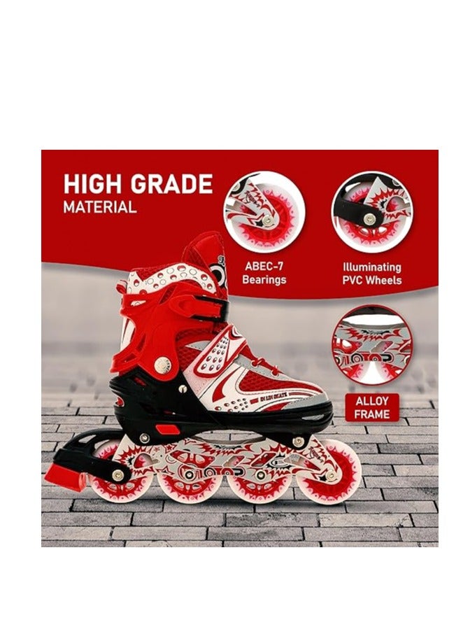 ENDLESS  V733 Inline Adjustable Skating Shoes Large Size 39 EUR (UK 5.5) - 43 EUR (UK 9) for 12 Years and Above | Aluminium Chassis and 70 mm PVC Wheels | Front Wheel with Flash - Image 3