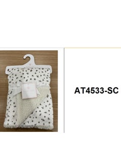 Unisex Baby Blanket Super Soft Warm Breathable Receiving Blankets for Stroller, Infants and Toddlers Size 76.2*101 cm model AT4533-SC