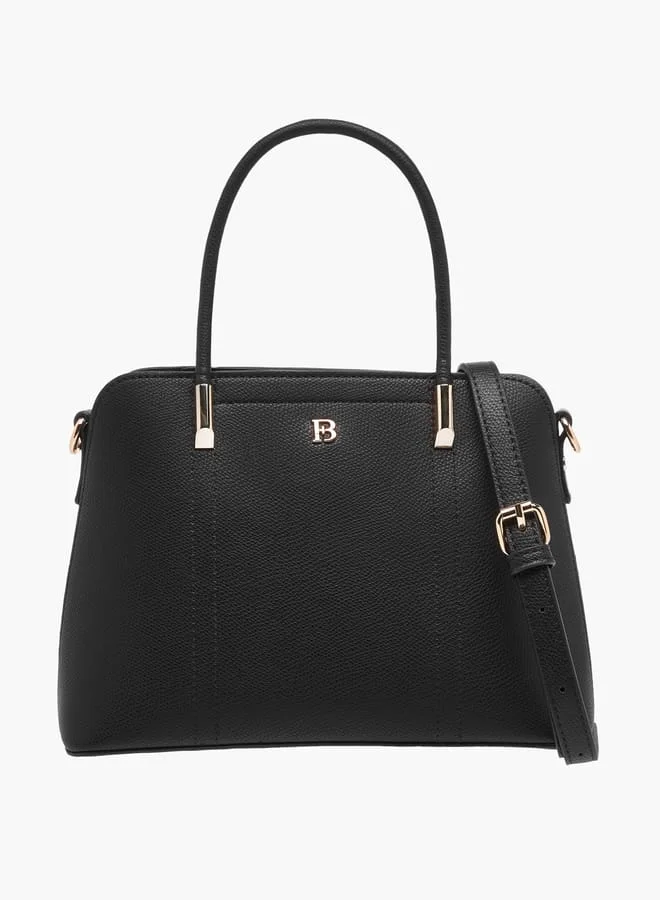 Flora Bella By Shoexpress Womens Textured Totebag With Zip Closure And Detachable Strap