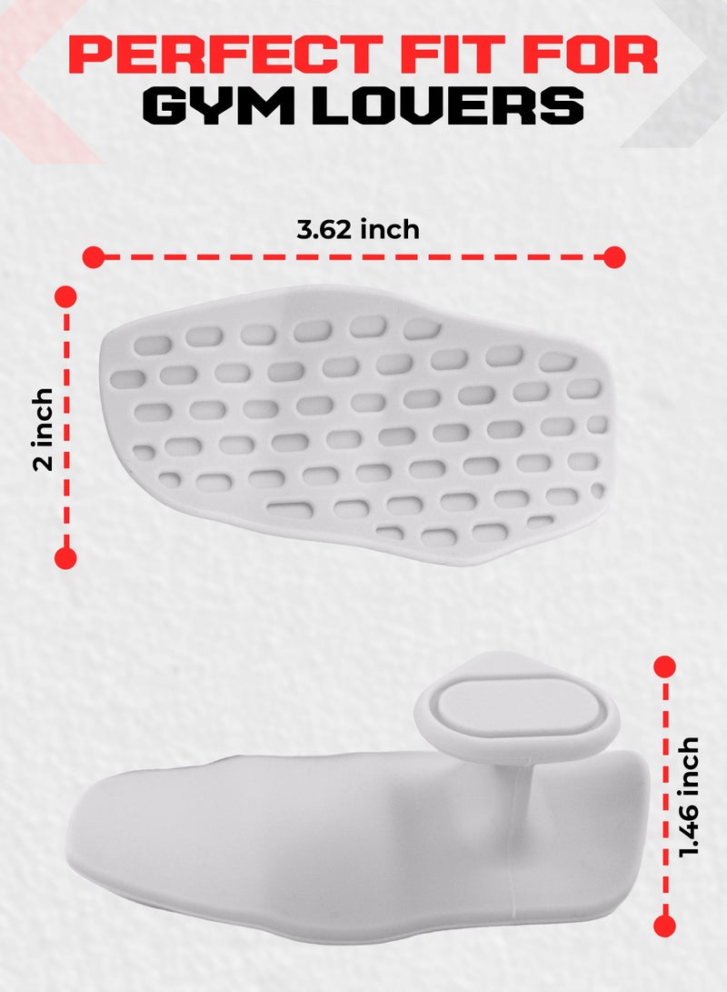 FIT TRIBE Anti Slip Gym Grips for Weight Lifting – Silicone Weight Lifting Pads with Storage Box – Ergonomic Workout Hand Protector for Dumbbells, Deadlifts, Pull-Ups, and Fitness Training – Sweat Free Hand Grip for Men & Women | Grey - Image 4