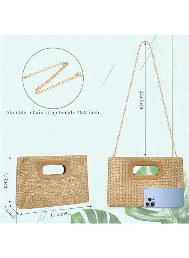Arabest Top Handle Clutch Handbags for Women, Evening Handbag Shoulder Crossbody Purse with Gold Chain - Image 5