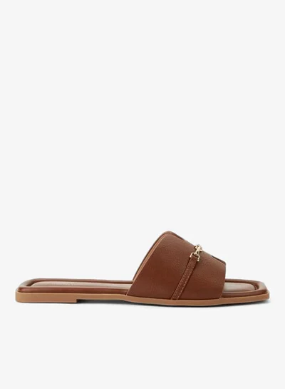 Celeste Women Metal Accent Slip-On Sandals
