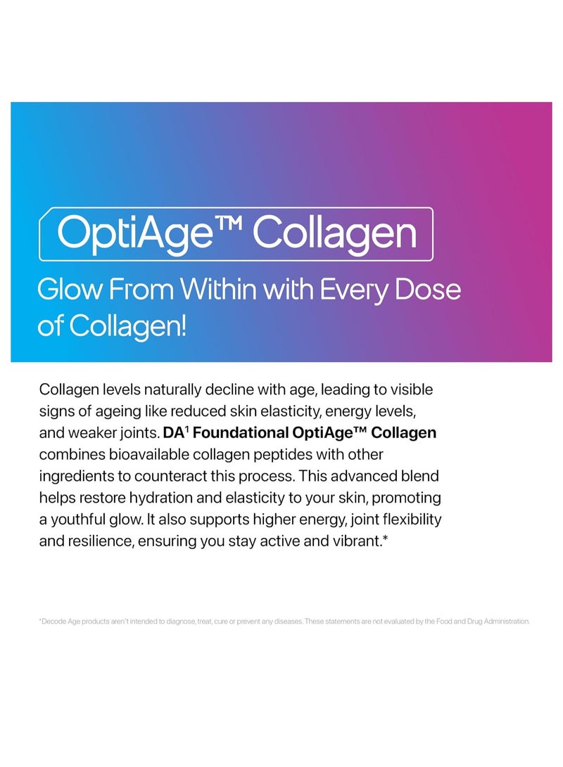 Decode Age Optiage Collagen Supplement Supports Hair, Skin Bone and Joint Health 150 Gm 28 Servings - Image 2