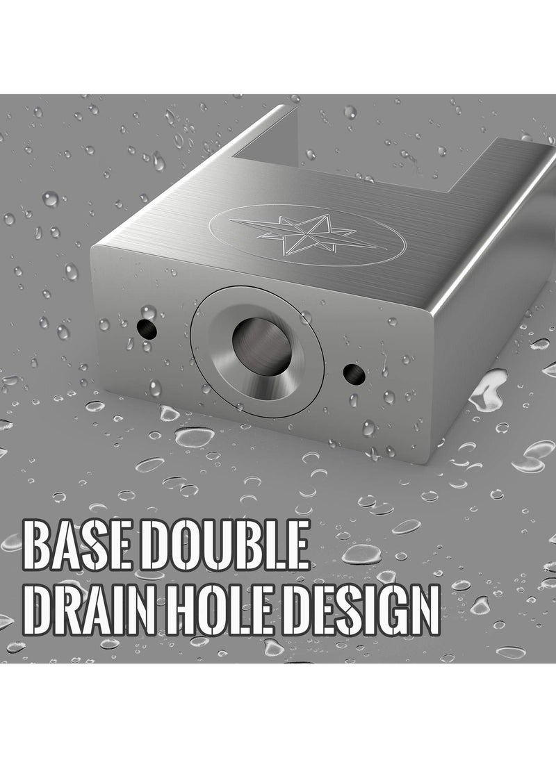 Padlock, Lock for Outdoor Use with Key, 2Pcs 60mm Impact Cut Resistance Anti-Rust Padlock Outdoor Weatherproof Lock with 10mm Shackle High Security Lock for Warehouse, Container, Gym Locker, Garage - Image 4